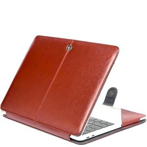 New Mosiso Laptop Cover Vegan Leather Brown